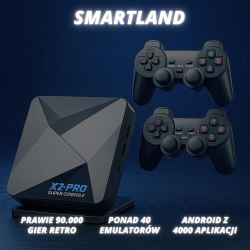 SmartLand™ - Konsola Retro + Android & Smart TV + 2 Pady