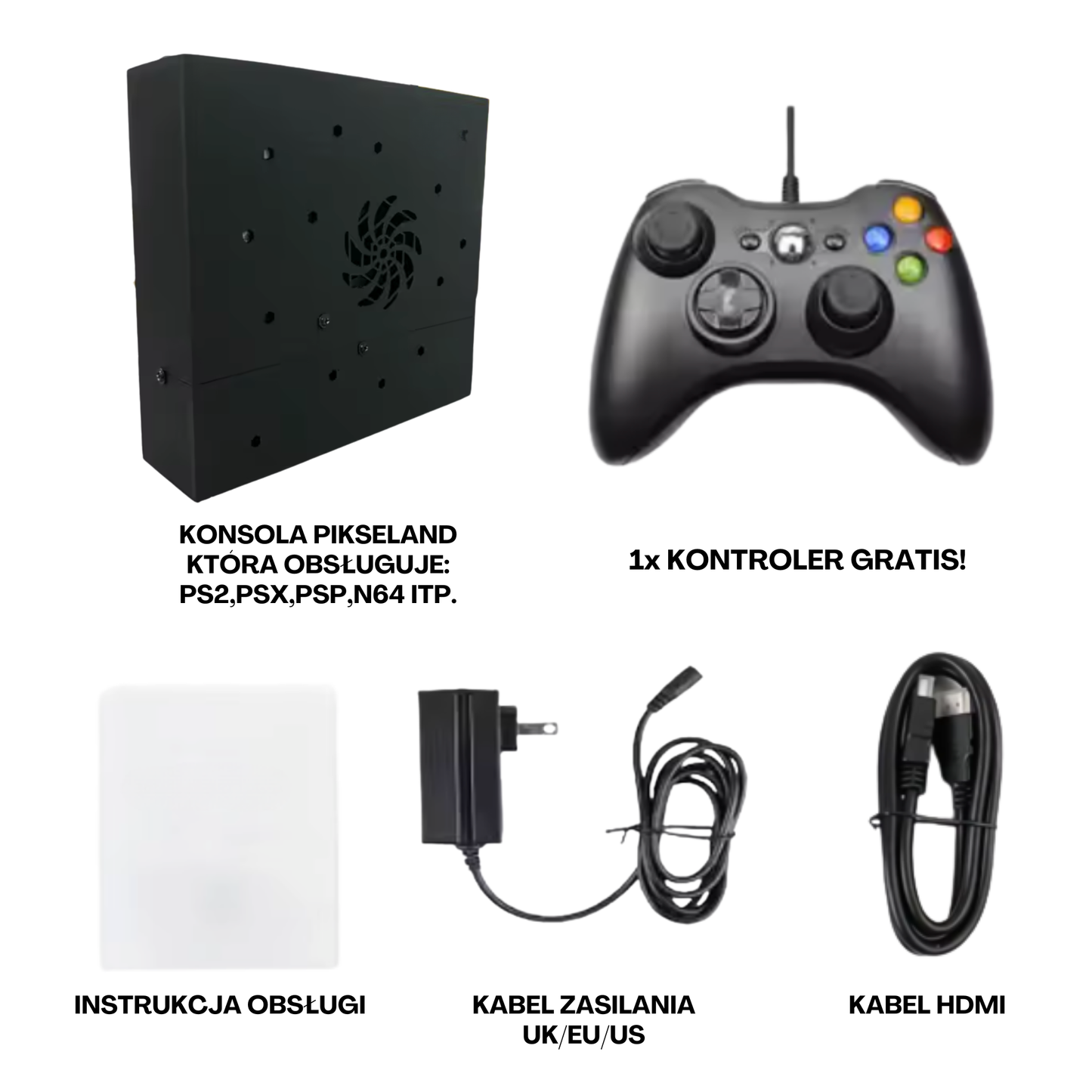 PIKSELAND - Konsola Gier Retro + 2x Kontroler Gratis! (TYLKO DZIŚ)